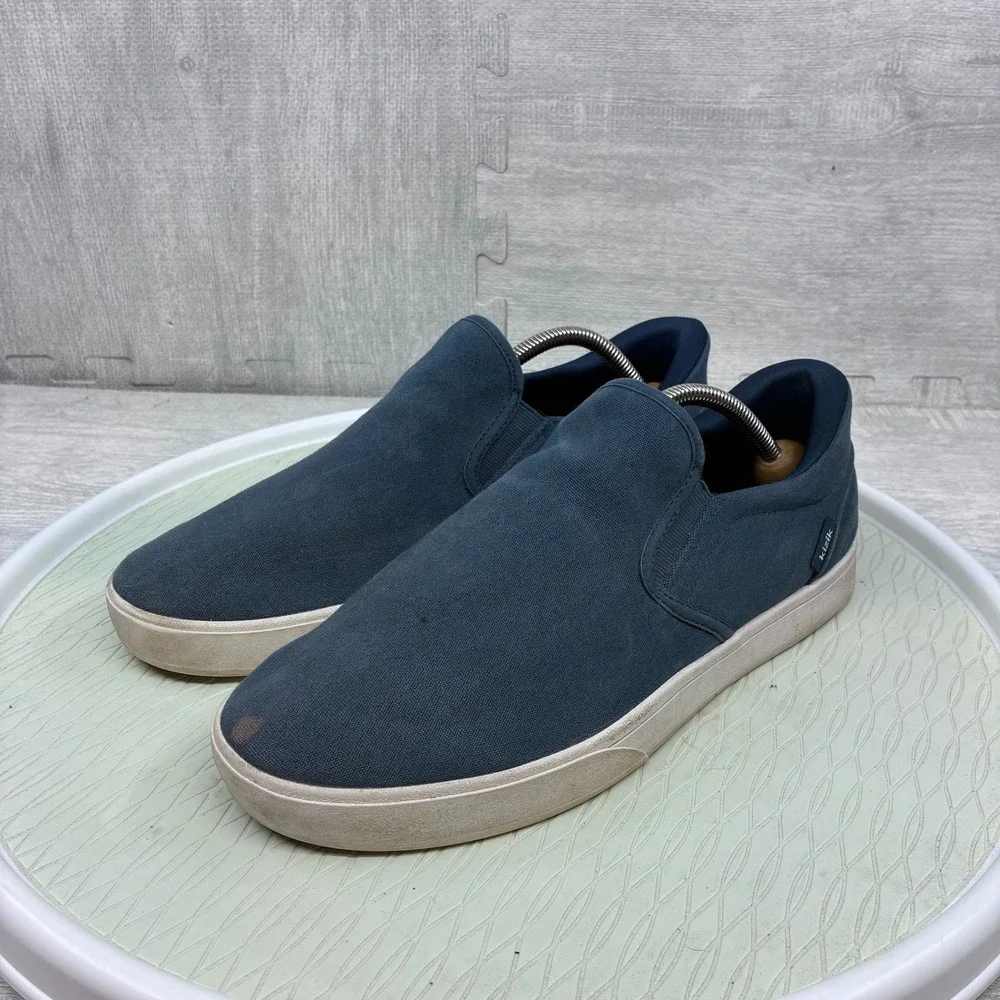 Kizik Venice Shoes Mens 11 Tidepool Blue Canvas Hands Free Slip On DVENTD01-1D